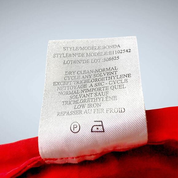 Theory Bonda Silk Tank Top Red White Trim Sleeveless Knit Collar Quiet Luxury M - Picture 12 of 13